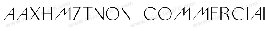 AaXHMZTNon CommercialUse字体转换